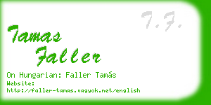 tamas faller business card